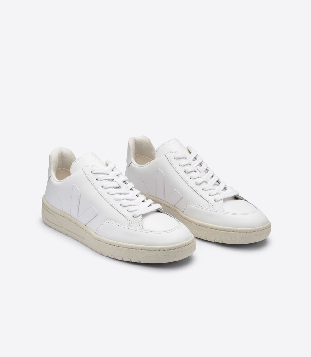 Veja Sneakers Dam - V-12 Läder - Vita - 635801-KXL